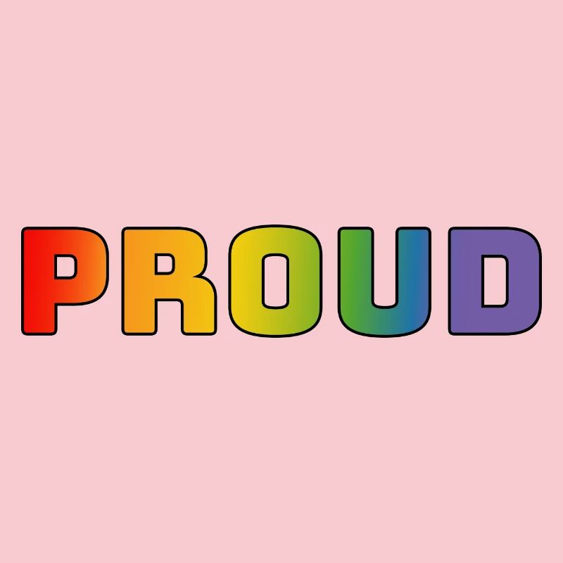 Regenbogen proud schwarz