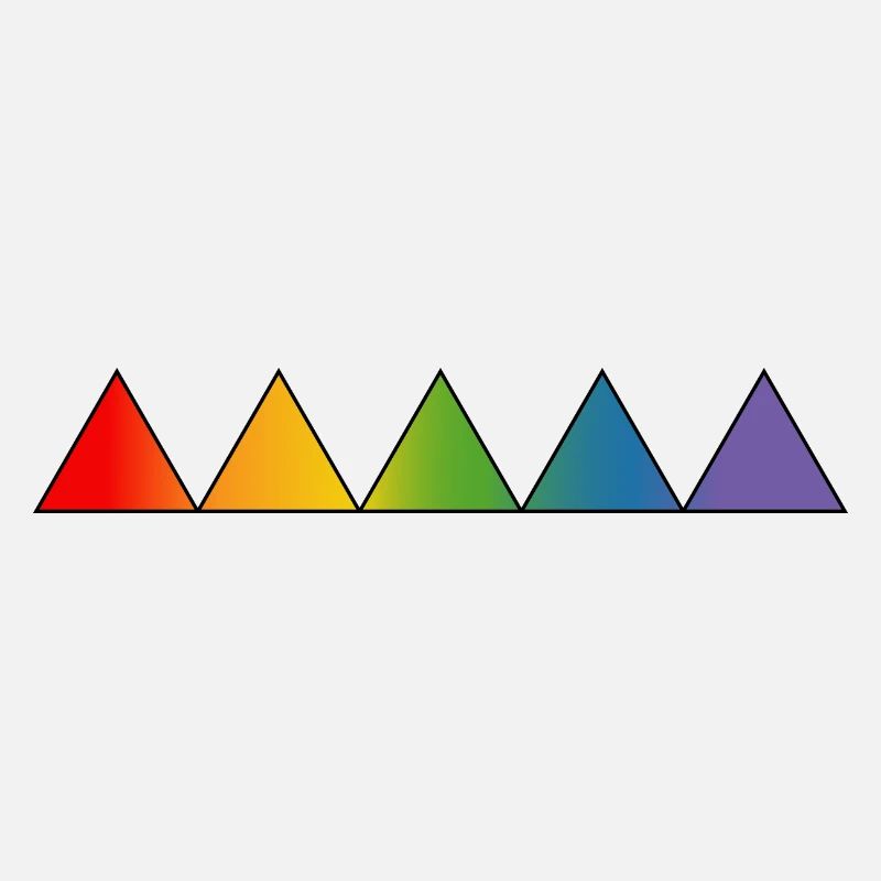 Rainbow LGBTQ triangles