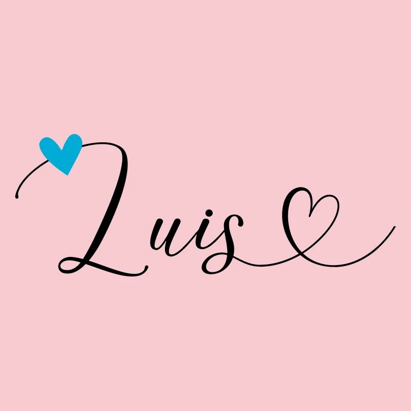 Luis Surname First name Calligraphy Heart