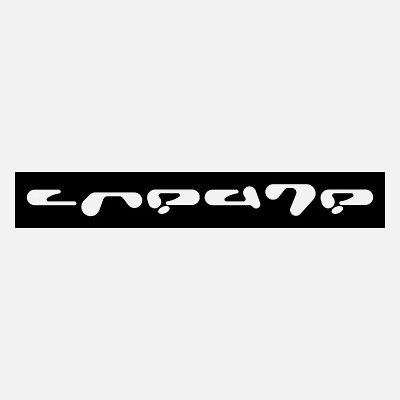 Fantasy font white on black graphic description