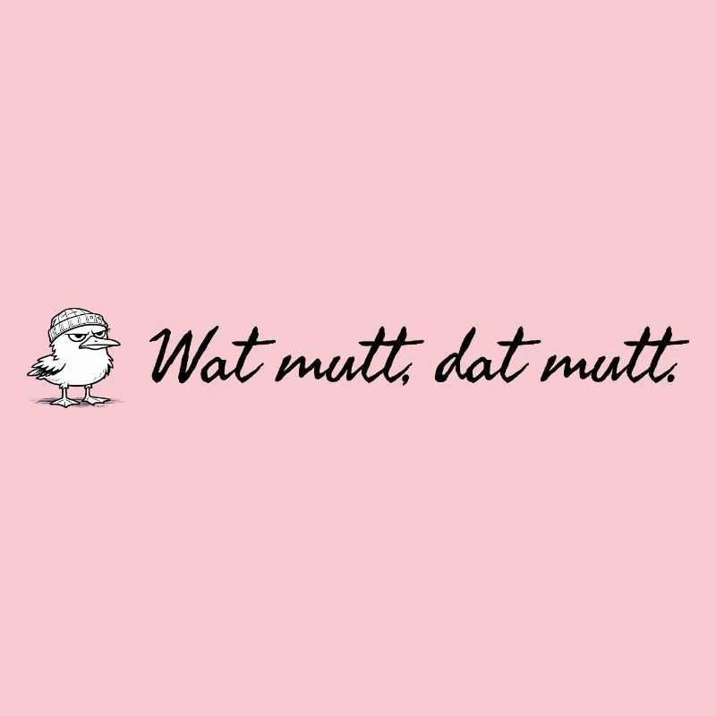 Wat mutt dat mutt plattdeutscher Spruch mit Möwe