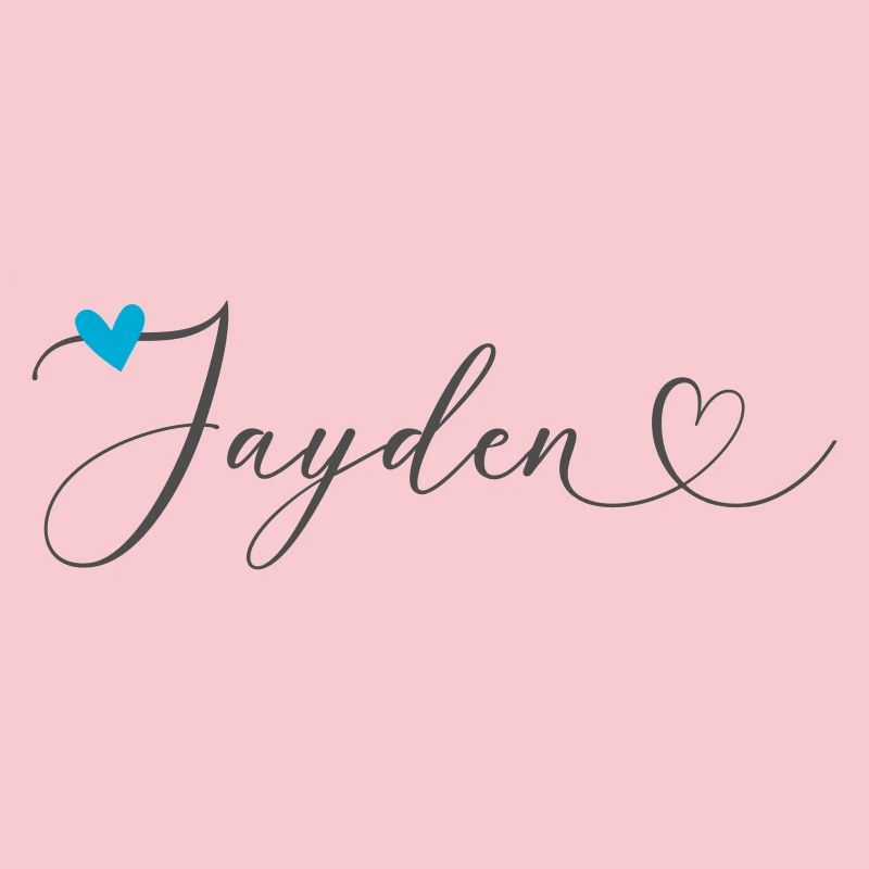 Jayden Surname First name Calligraphy Heart
