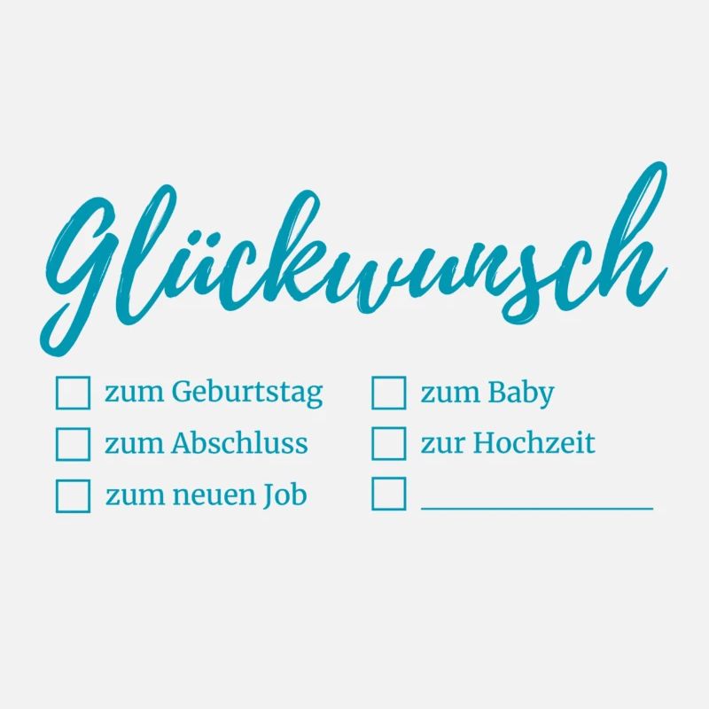 Congratulations lettering checkboxes