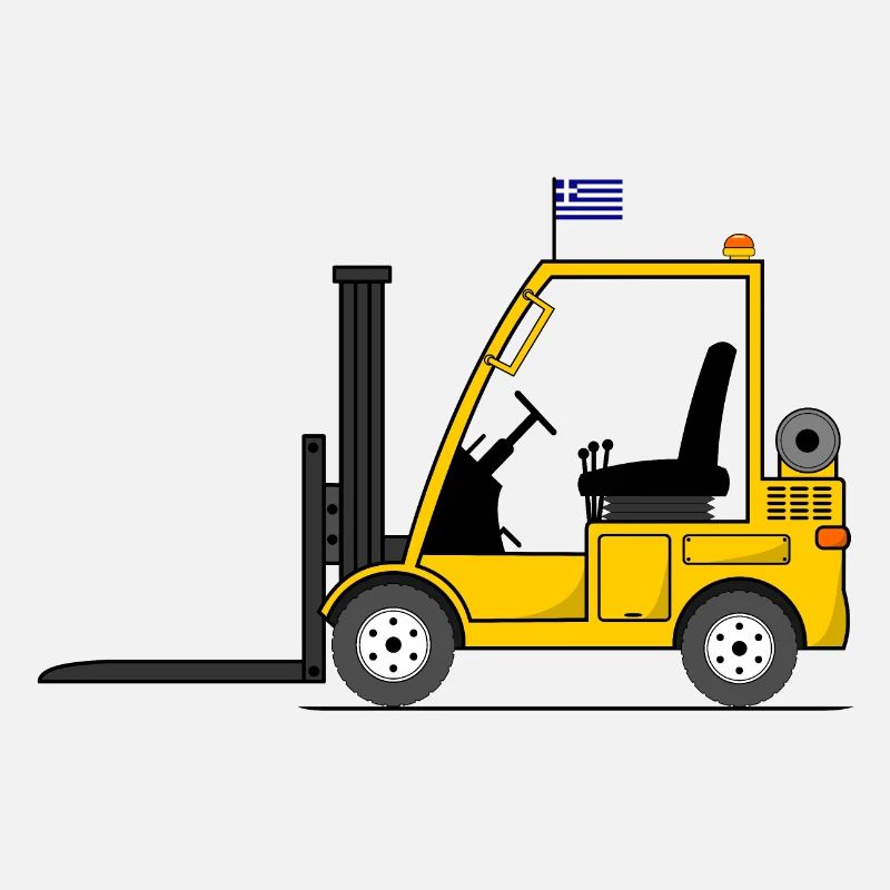 Chariot élévateur Grèce Drapeau