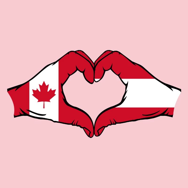 Canada Austria Heart Shape with Hands
