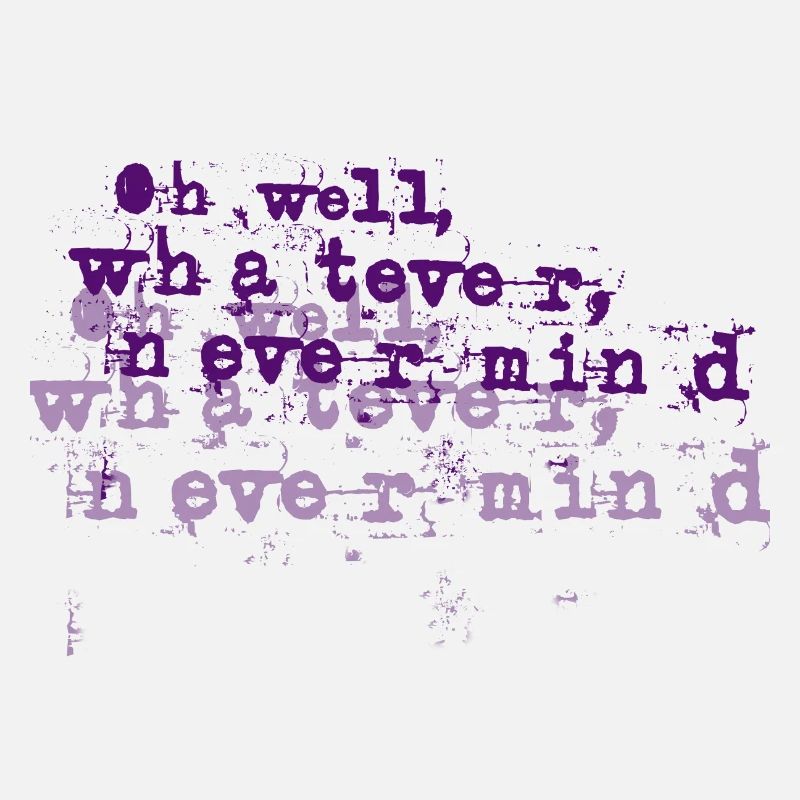 Explosion typographique grunge violette - laisse tomber