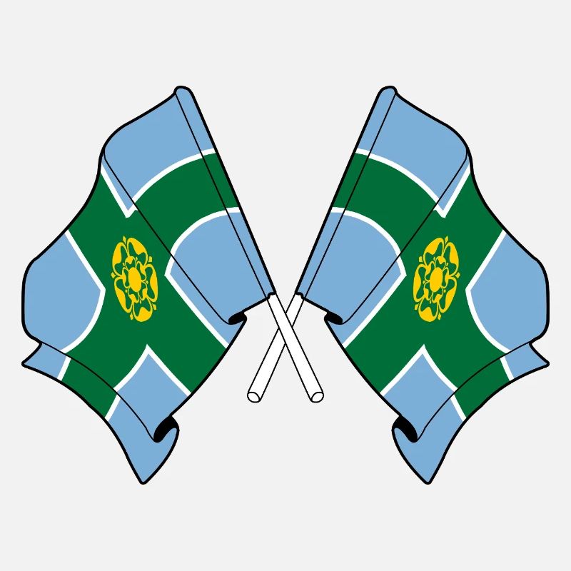 Drapeaux du Derbyshire croisés