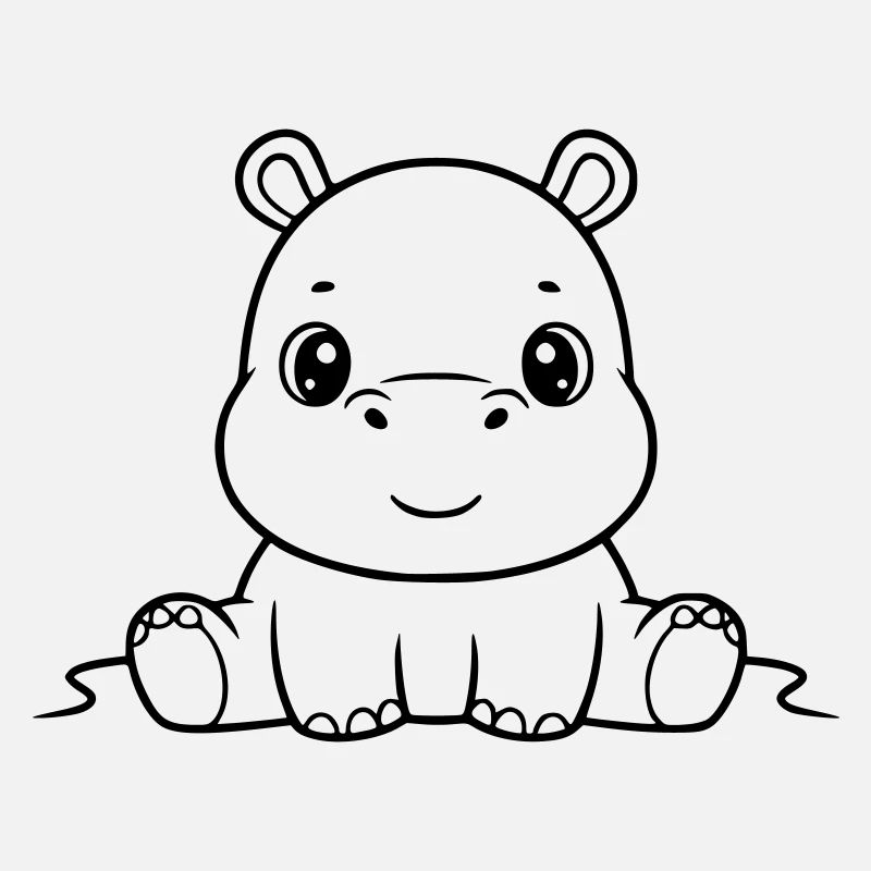 Résumé de la bande dessinée Bébé Hippopotame mignon