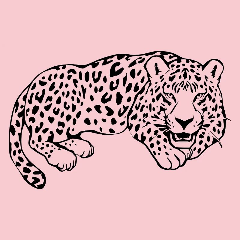 Leopard Black Lepard Pattern T-shirt Gift