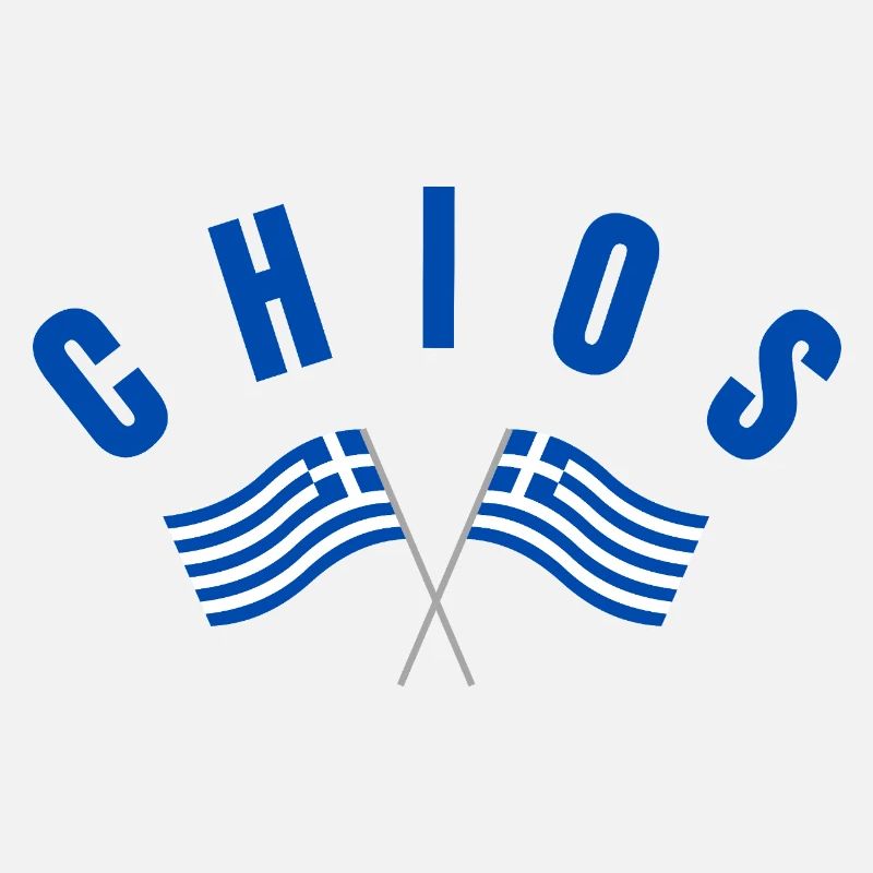 Chios Croisé des drapeaux grecs