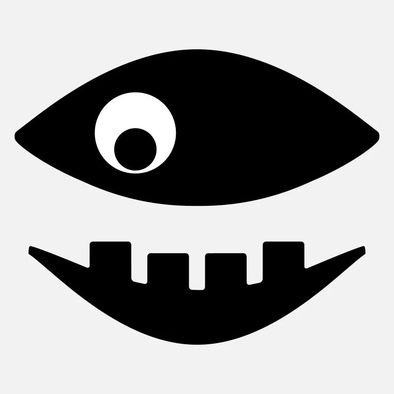 Le poisson montre des dents