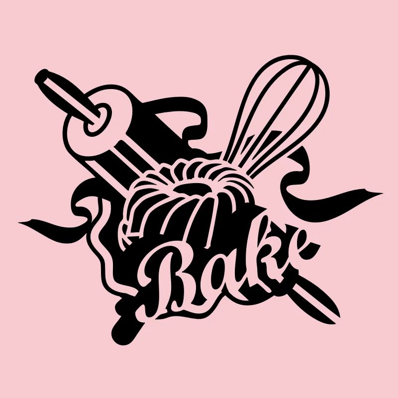 a rolling pin and a whisk with a ring cake