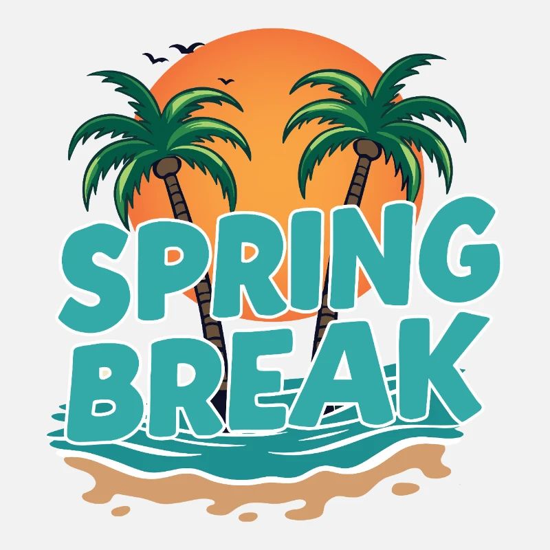 Spring Break Palm Trees Beach
