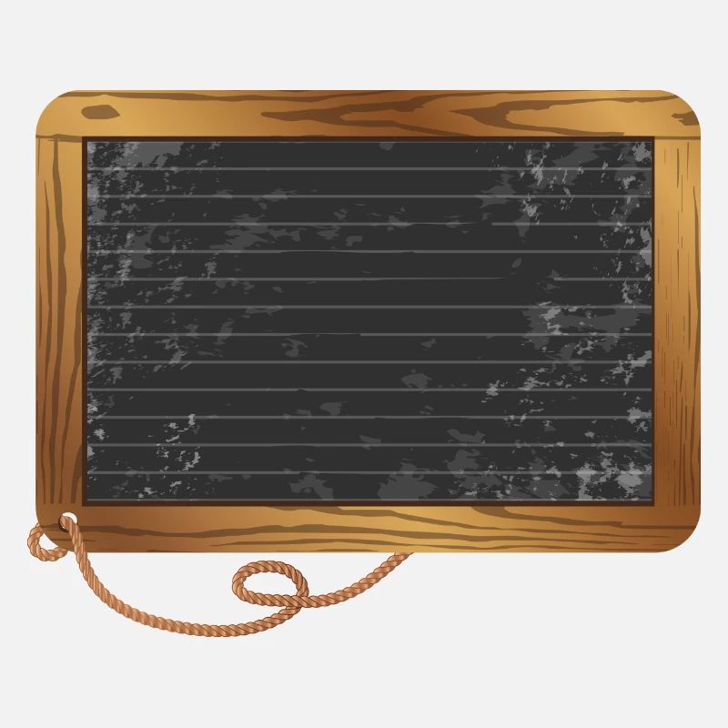 empty black slate for labeling