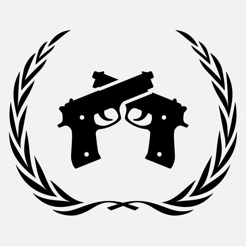 Pistole Symbol Kranz