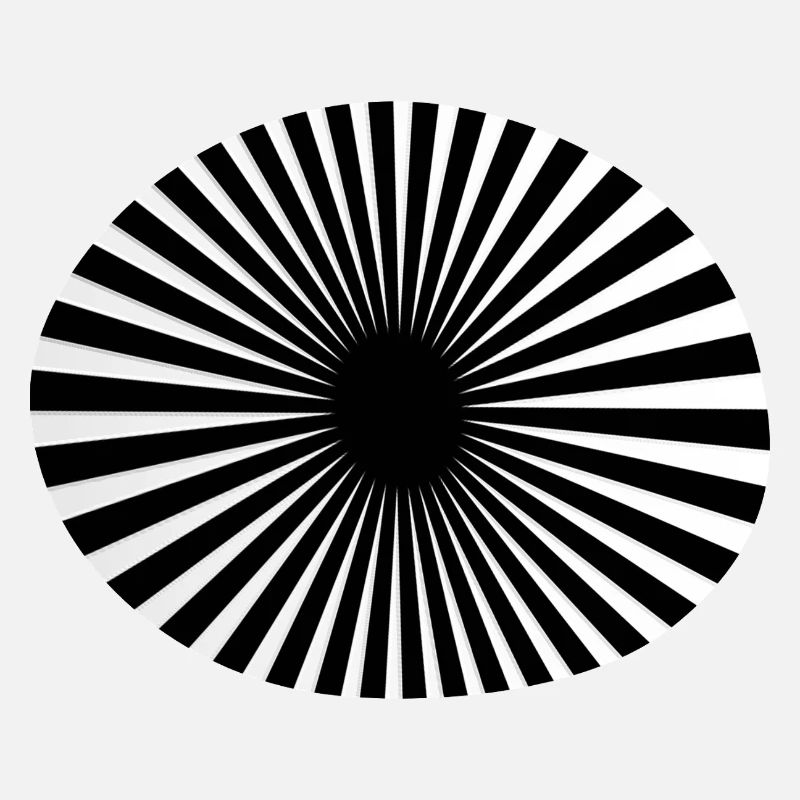 Black and white circular spokes