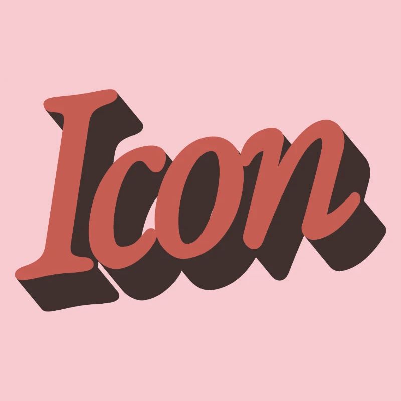 Retro Icon Script in Herbstorange