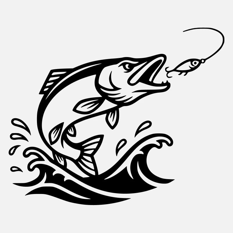 Hecht Raubfisch Silhouette