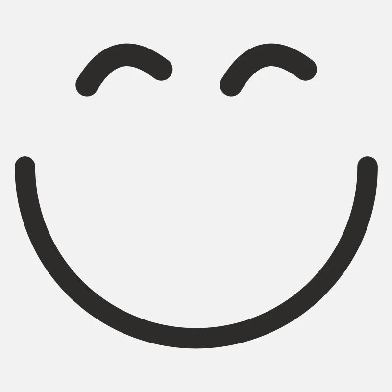 Smiley. Minimal. Positiv.