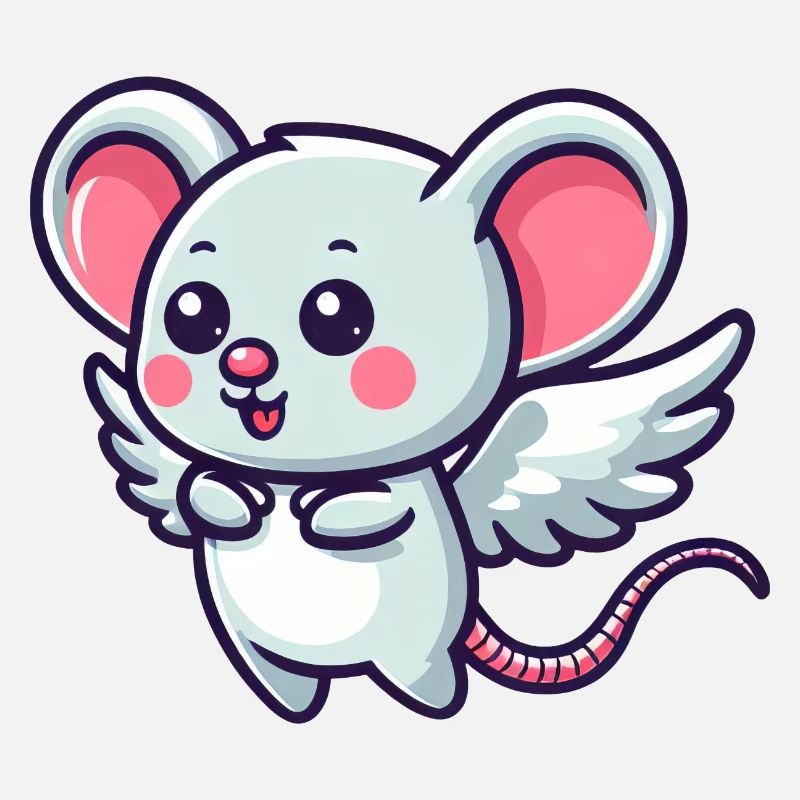 Souris céleste : Rongeur mignon avec