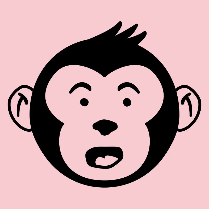 Tête de singe mignonne - Conception de singe drôle