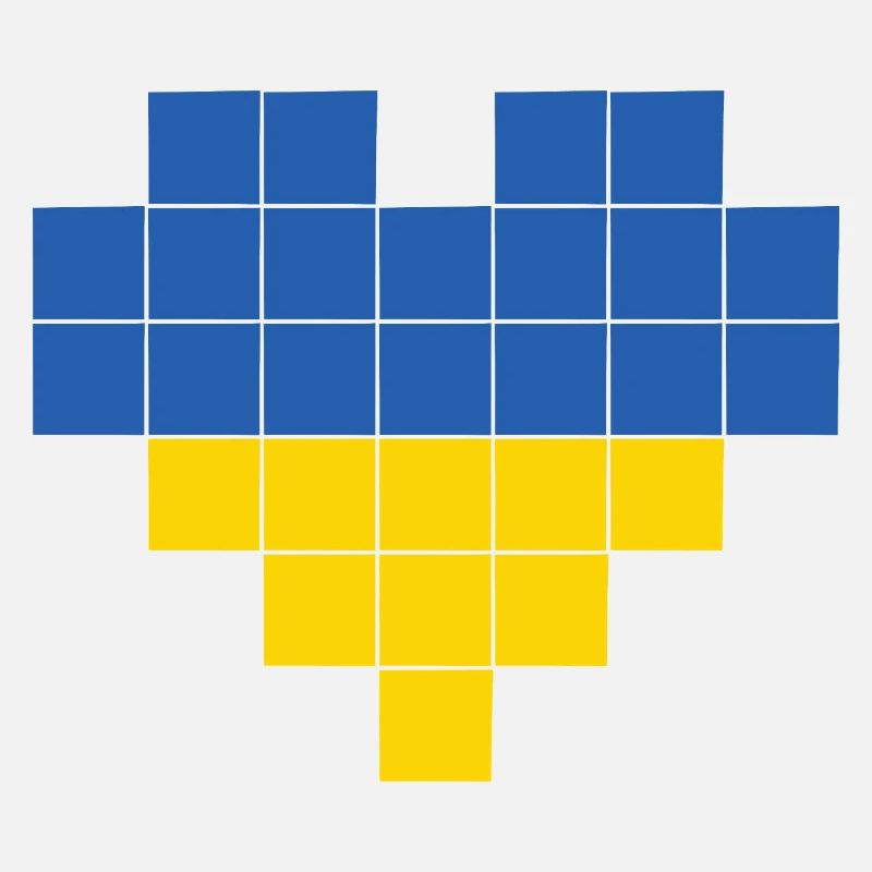 Pixel Heart Drapeau de l’Ukraine