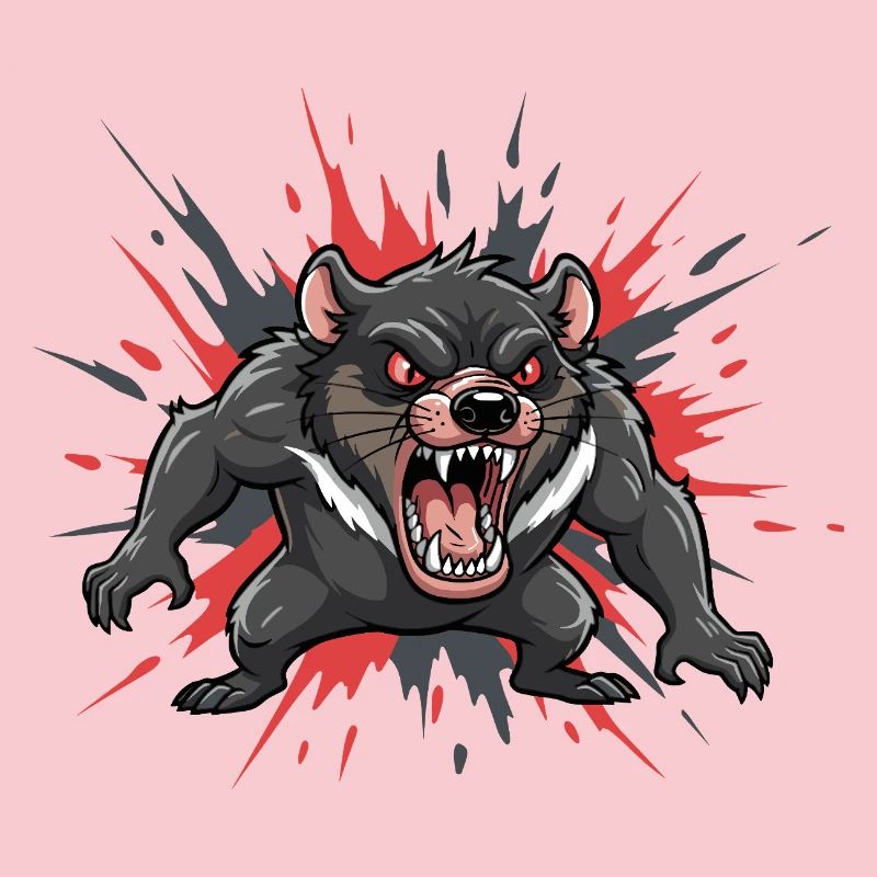 Tasmanian devil in comic style