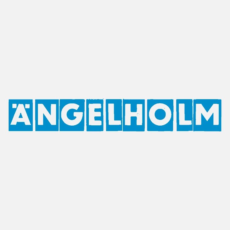 Angelholm Blue Block Text Tee