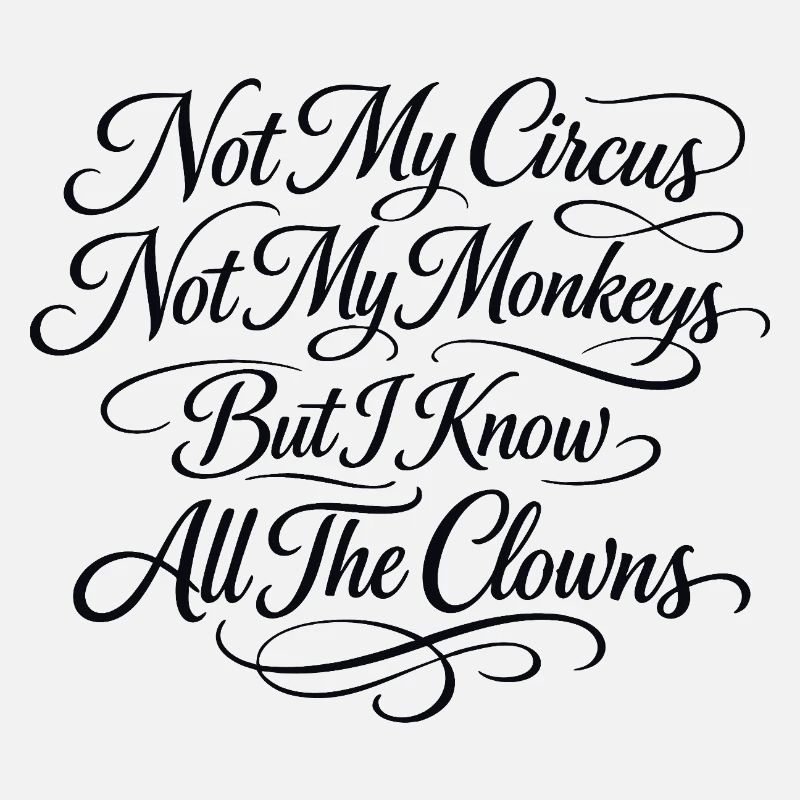 Pas mon cirque, pas mes singes, je sais