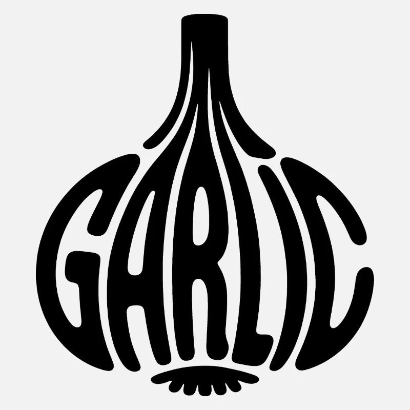 Garlic - Cool Vegetable Logo