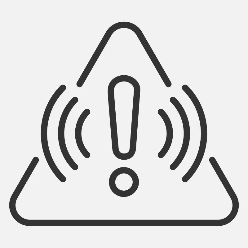 Icône d’alerte d’avertissement – Triangle avec point d’exclamation mar