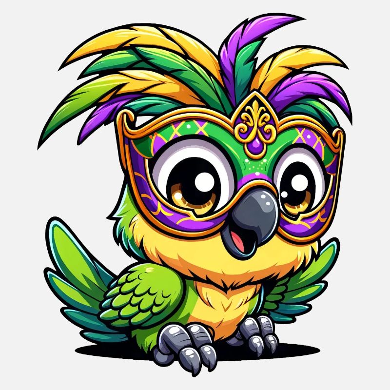 Perroquet Mardi Gras, Plumage Coloré