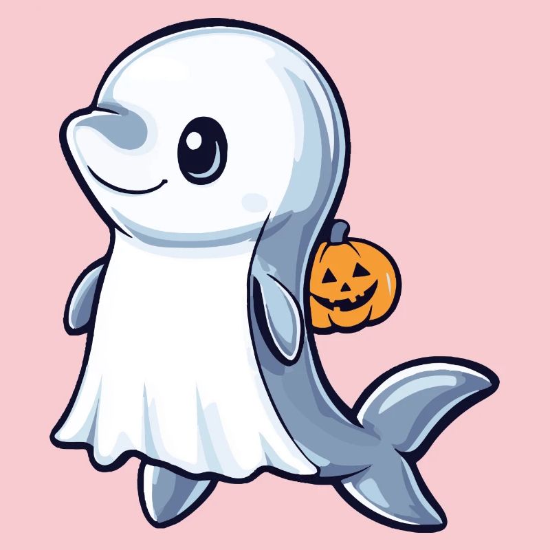 Delfin Halloween Comic Geist