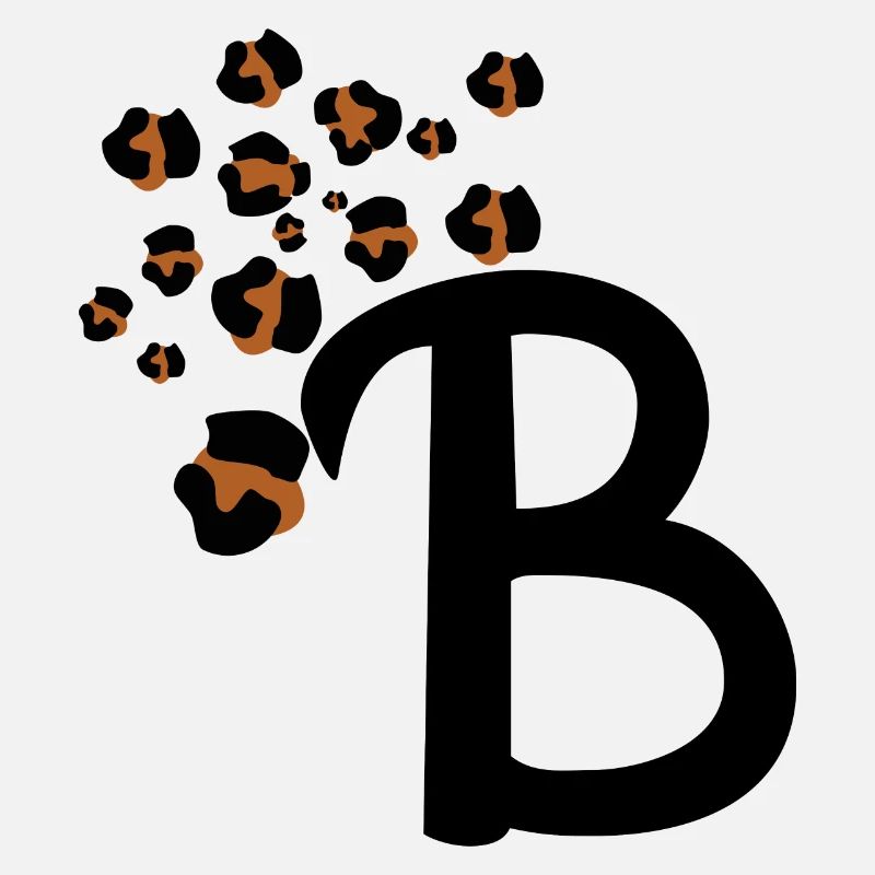 Buchstabe b Leopardenmuster