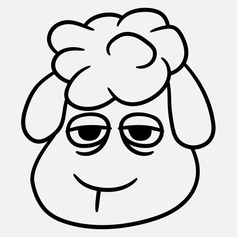 Sheep Tired Bored Blank Look Head Face
