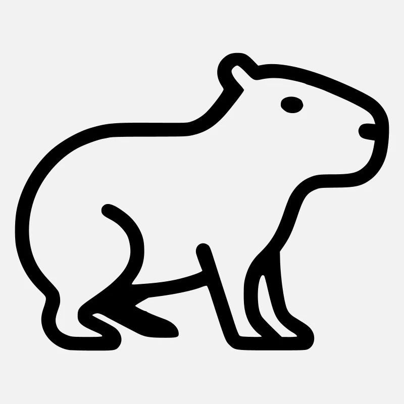 Capybara Minimalist Logo