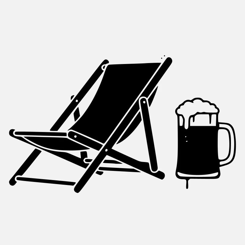 Liegestuhl Bier Urlaub Icon