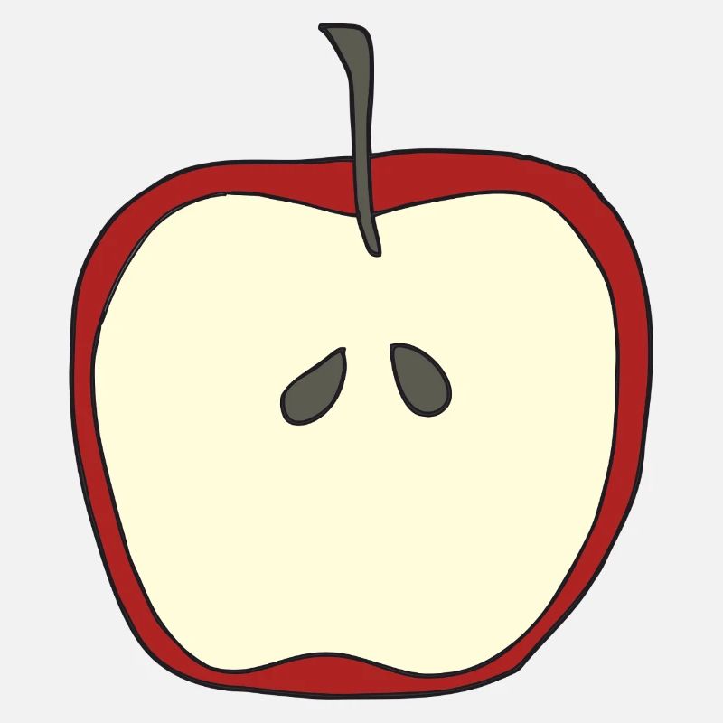 Apple sliced open