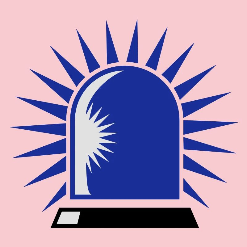 rotating blue beacon light