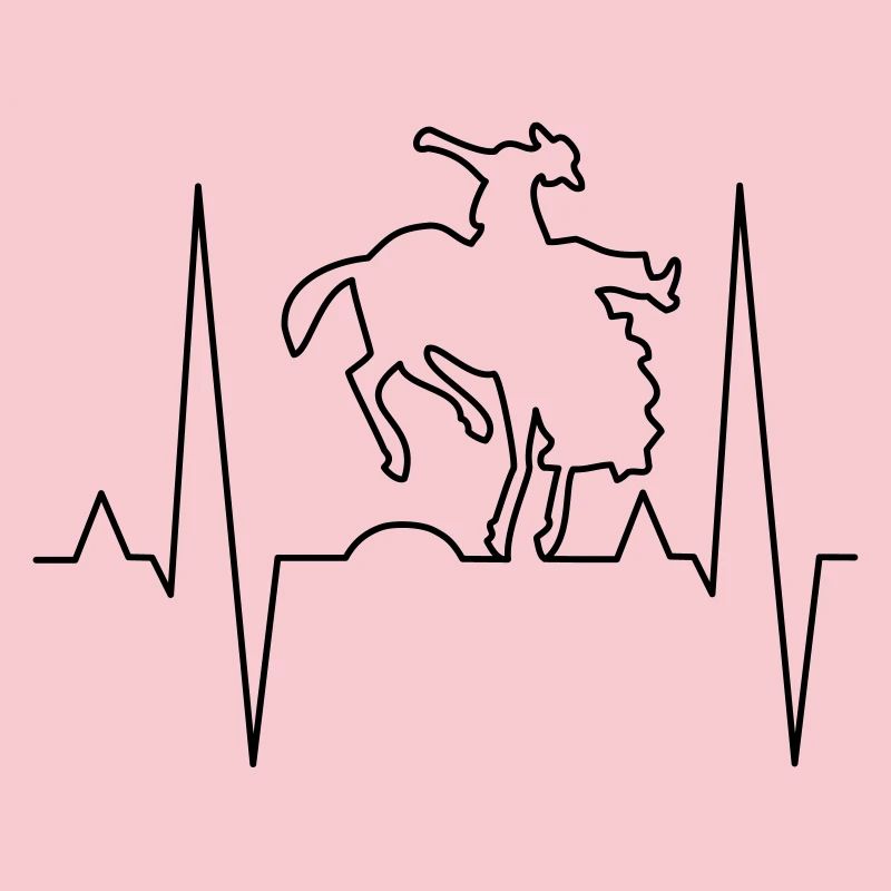 Conception d’impression de cavalier de rodéo