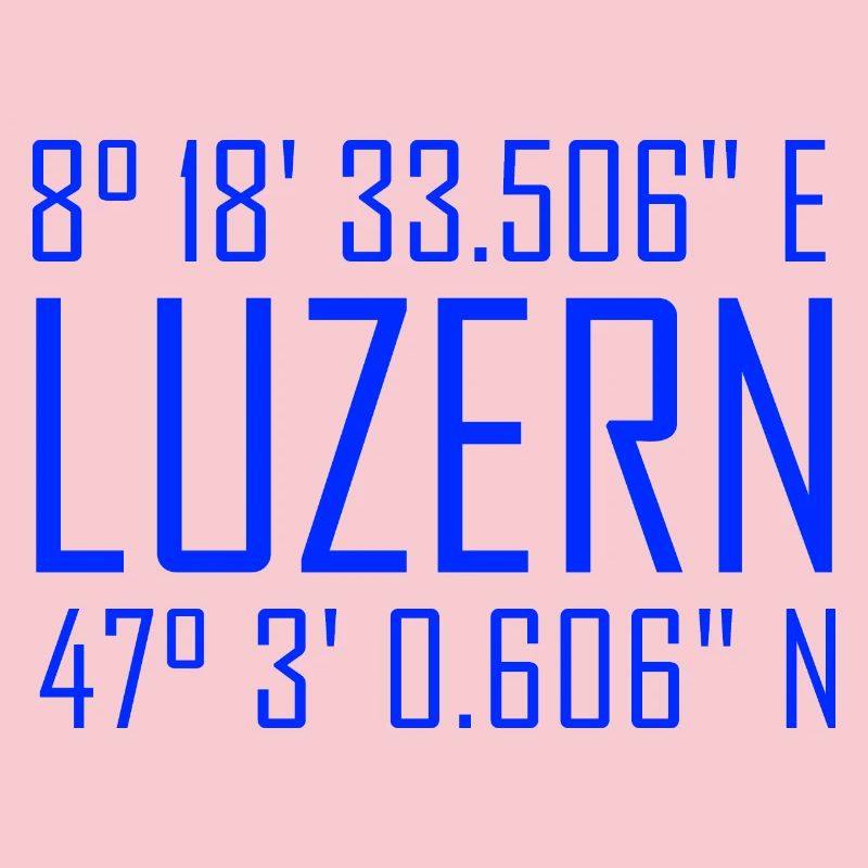 Lucerne coordinates – typography with reference to location