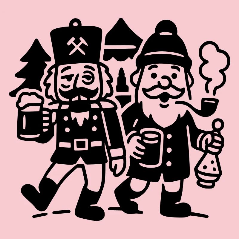 Mulled Wine Drinking Team Santa Claus Nutcracker