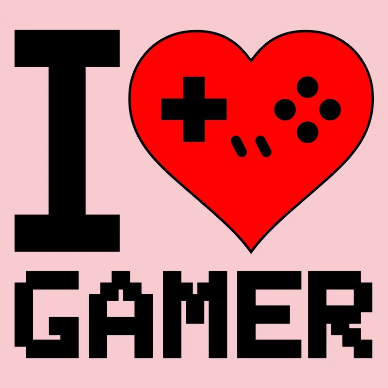 Heart with Game Controller Silhouette