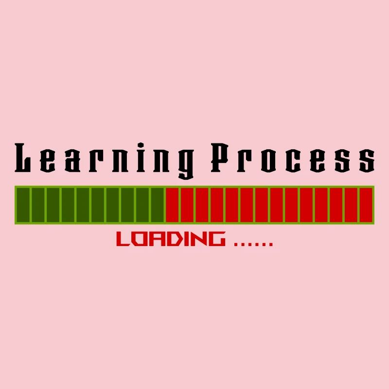 Learning Process Loading white shirt
