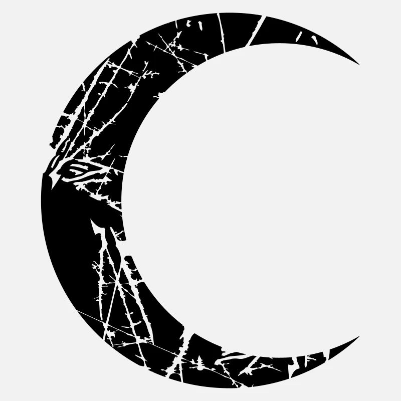 scratches cracks moon sickle moon crescent night fullm