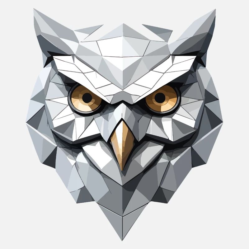 Owl Mask - Low Poly Design