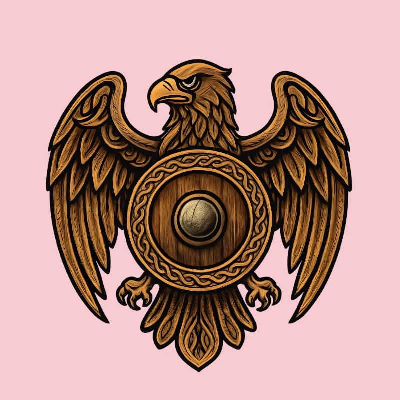 Golden Eagle Round Shield