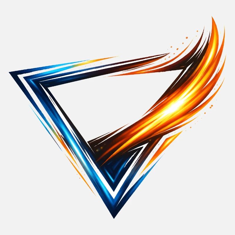 Triangle de design de justaucorps Bleu Orange Style Dynamique