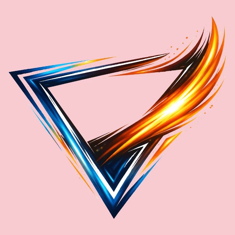Leotard Design Triangle Blue Orange Dynamic Style