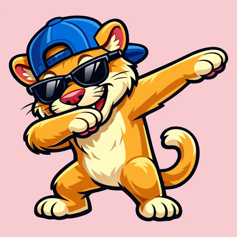 Cougar en train de dabber